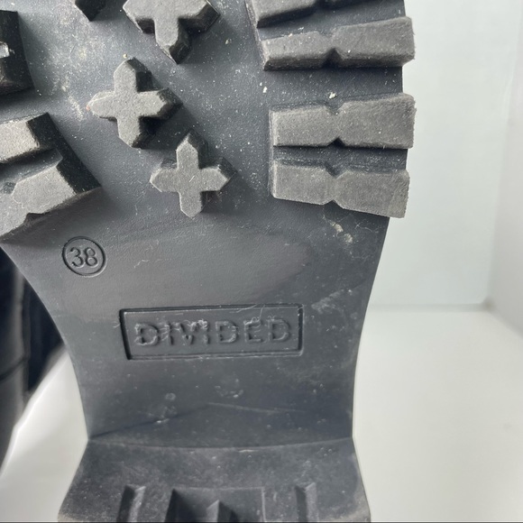 H&M Faux Leather High Profile Chelsea Boots Chunky Block Heel Y2K 90s Sz. 38 - Picture 4 of 13